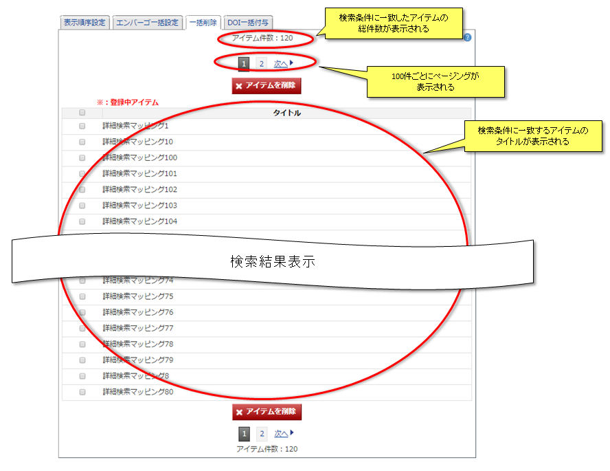 検索結果表示